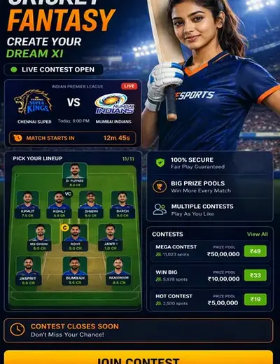 7777bet (7777 bet login) fantasy cricket & matchday visual 3